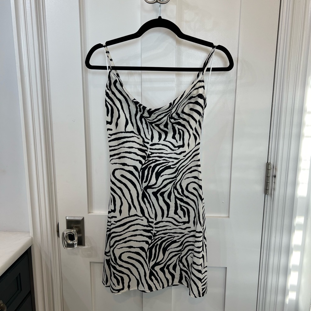 Zebra slip dress